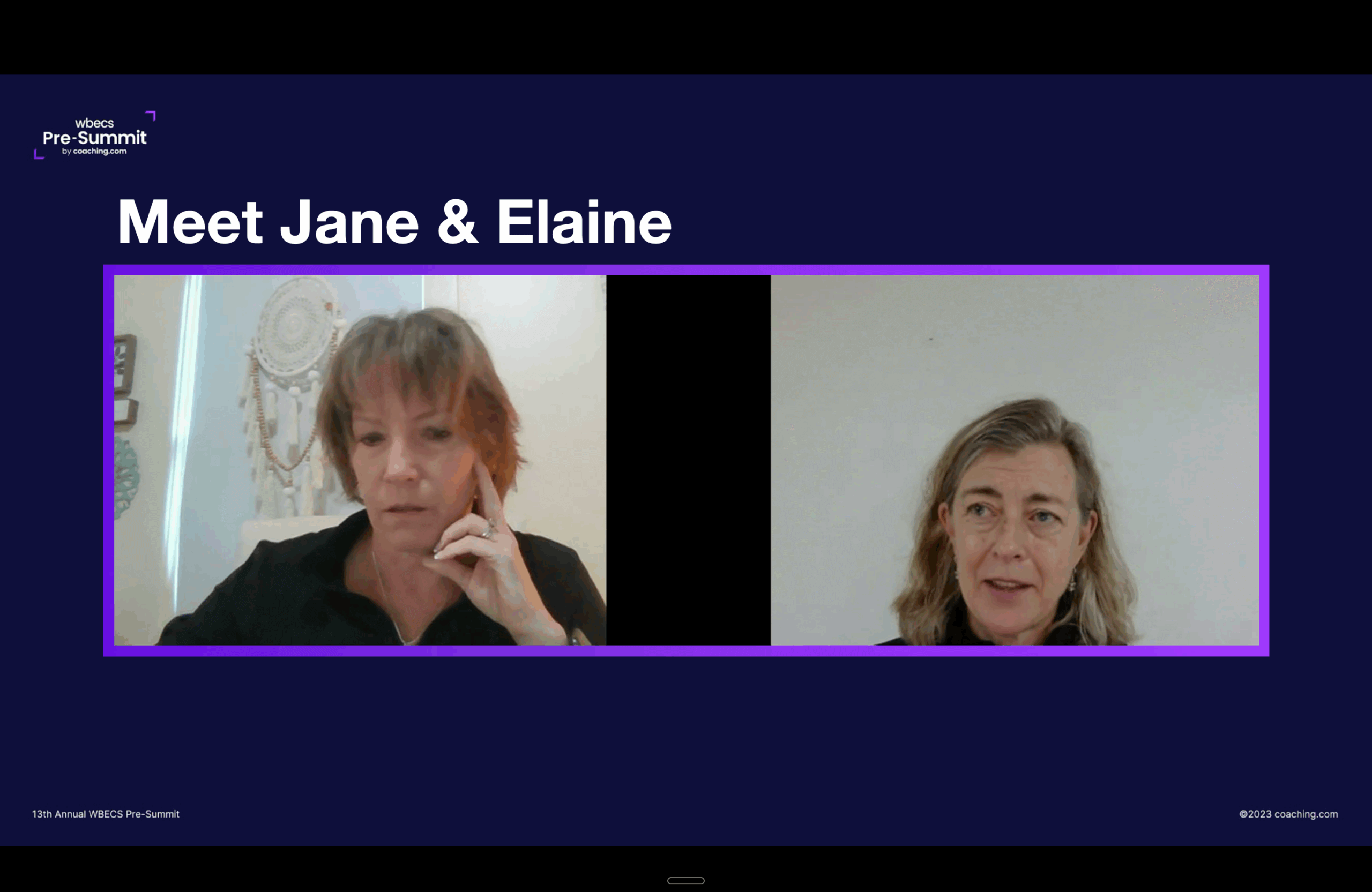 Jane Coaching Elaine